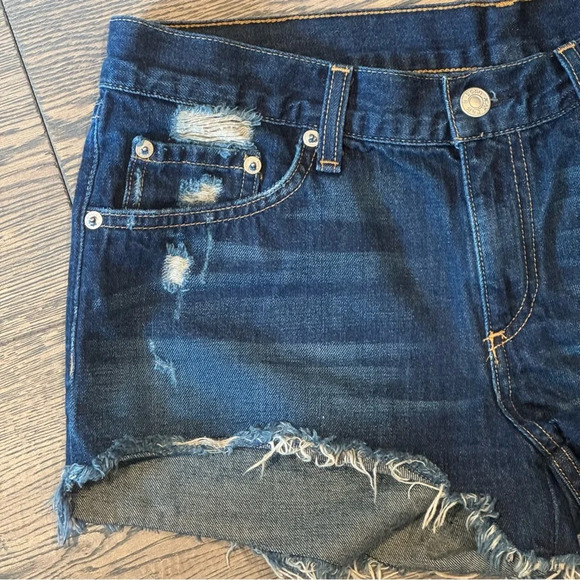 Rag & Bone Cut Off Jean Shorts Size 28 Doris Distressed Fray Hem Denim Jorts - Picture 4 of 16